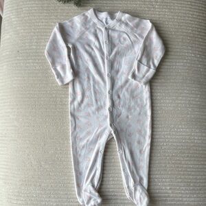 Polo Ralph Lauren Baby Girl’s White Bear-Print Footed One Piece 9M